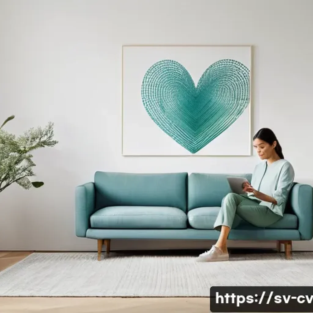 생체 반응 자기 조절법의 사회적 영향 - **Prompt:** A serene and minimalist Scandinavian-style living room bathed in soft, natural light. A ...
